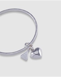 Von Treskow - Flat Edged Bangle With Puffy Heart