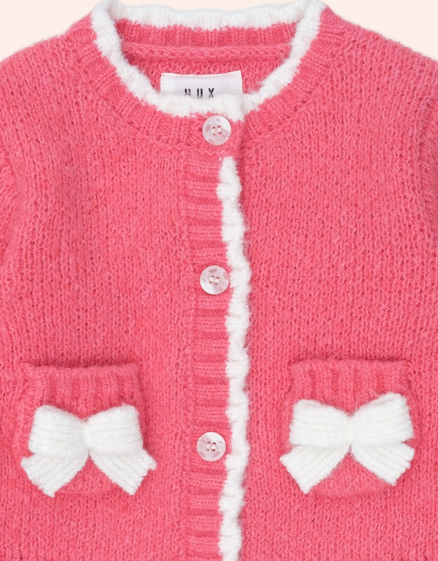 Huxbaby - Crochet Bow Cardigan - Babies-Kids