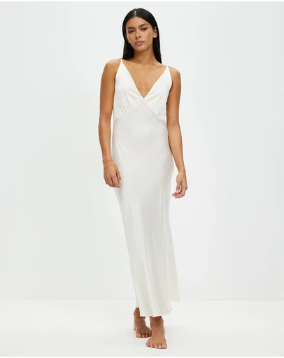 Gingerlilly - Freda Satin Long Chemise