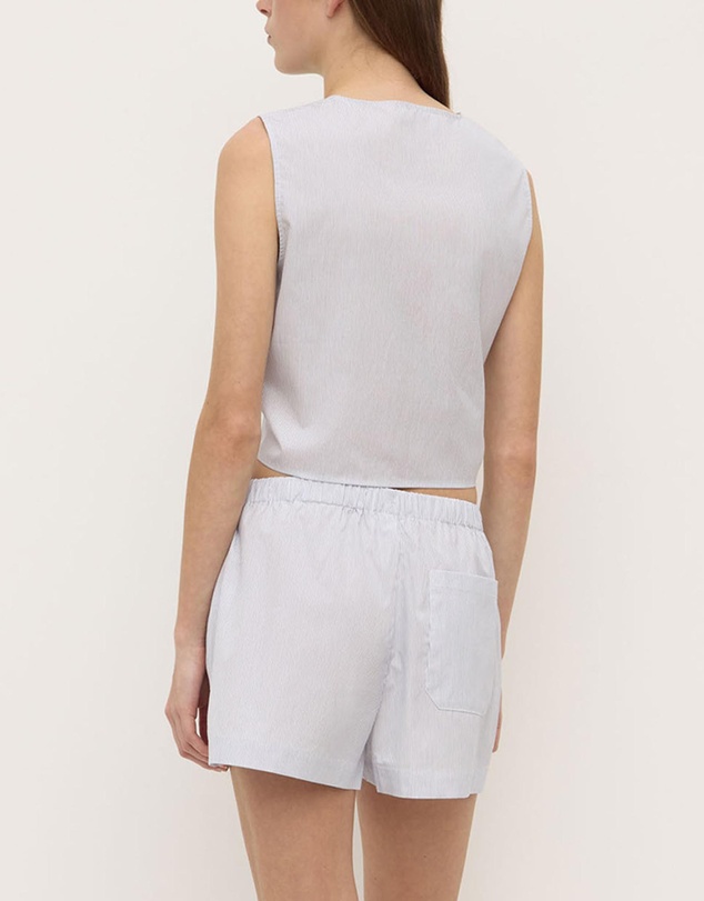 Assembly Label - Cora Stripe Button Front Top