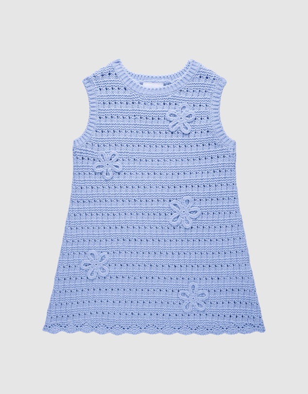 Kynd Baby - Crochet Dress in Blue