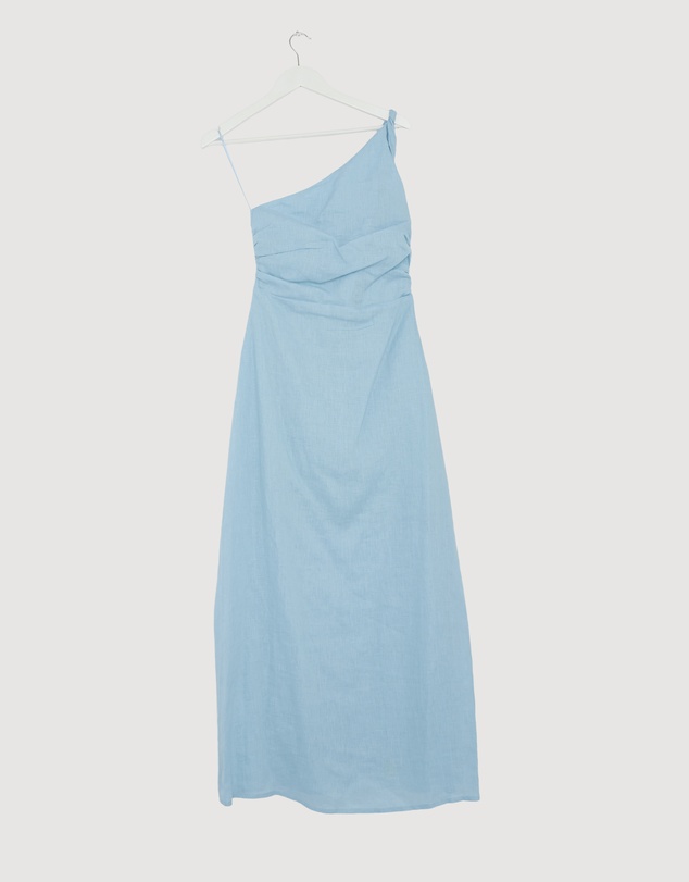 Revibe - Repaired AERE Lettie One Shoulder Maxi Dress - AU 8