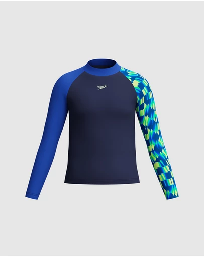 Speedo - LS Print Rash Top - Kids-Teens