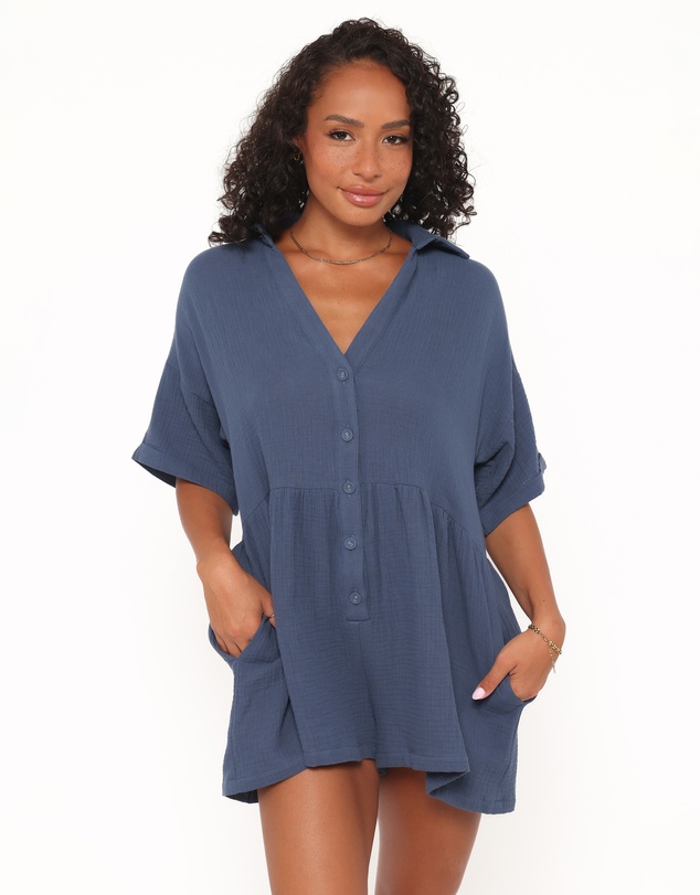 Petal & Pup - Winny Playsuit - Denim Blue