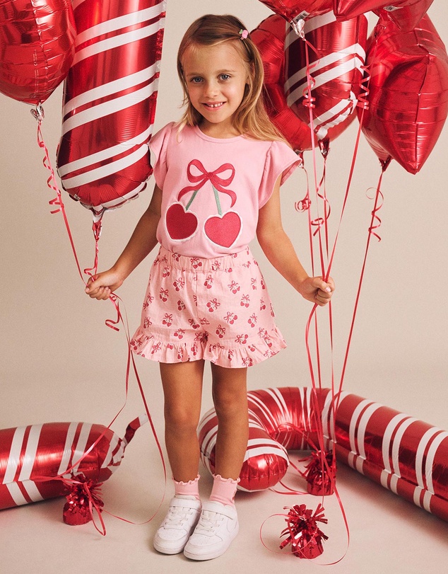 Huxbaby - Cherry Pie Frill Tee - Babies