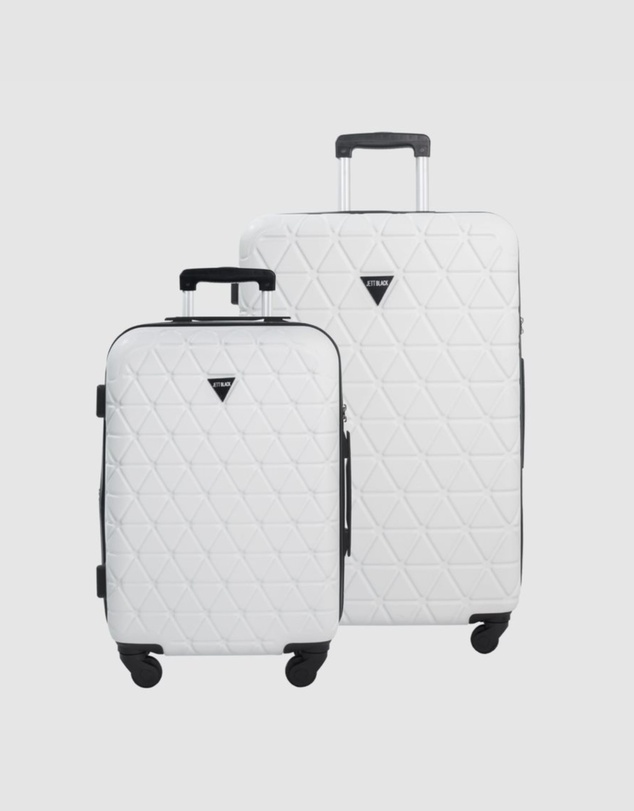 JETT BLACK - Iceberg White Paragon 2 Piece Luggage Set