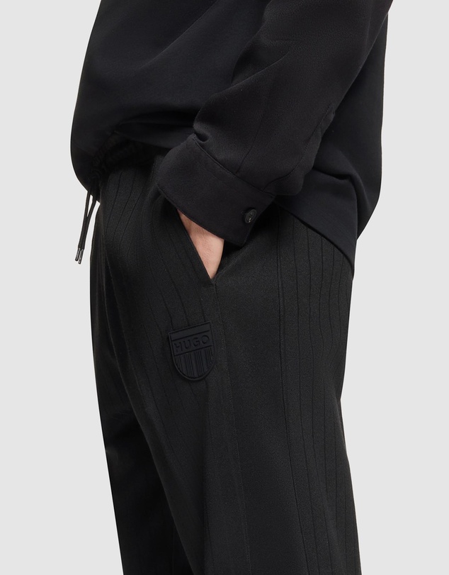 HUGO - Cotton-Blend Tracksuit Bottoms With Drop-Needle Stripe