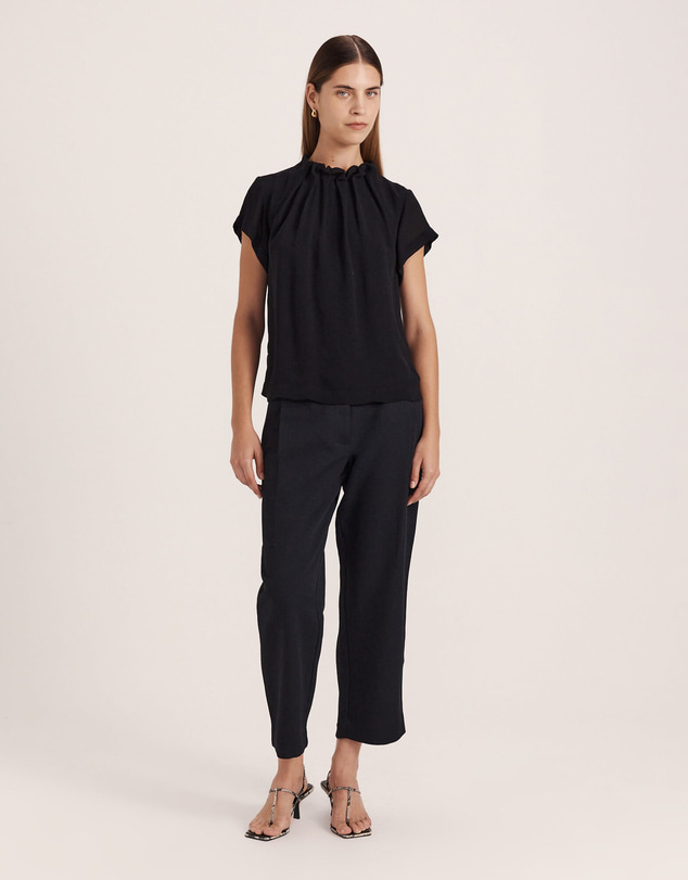SABA - Willa High Neck Short Sleeve Top