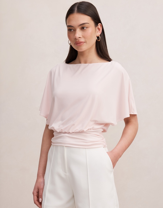 Forever New - Piper Cinched Flutter Sleeves Top