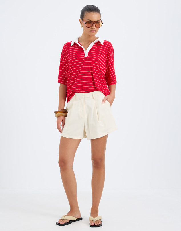 Calli - Stella Tailored Drill Shorts