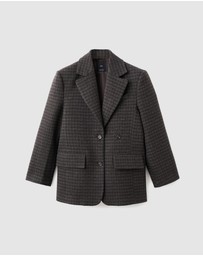 M.N.G - Micro Houndstooth Wool Blazer