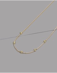 Wanderlust + Co - Heart Pave 14K Gold Vermeil Petite Tennis Necklace