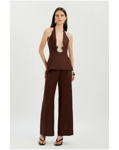 Bardot - Geordy Hipster Linen Pant