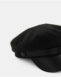 Morgan & Taylor - Keira Paper Boy Cap in Black