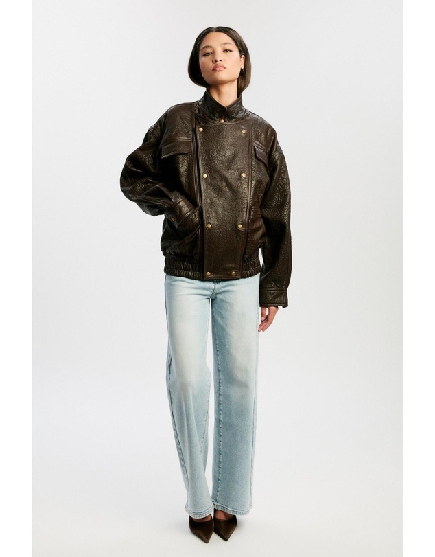 Bardot - Oversized Leather Jacket