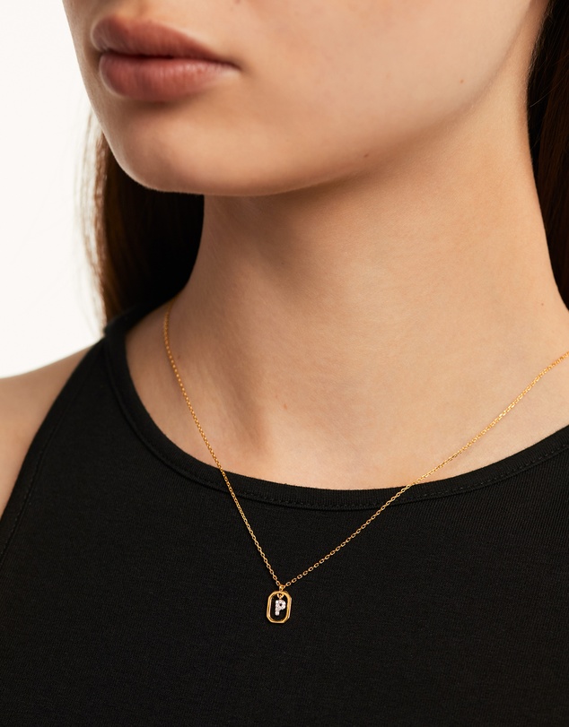 PDPAOLA - Mini Letter P Gold Necklace