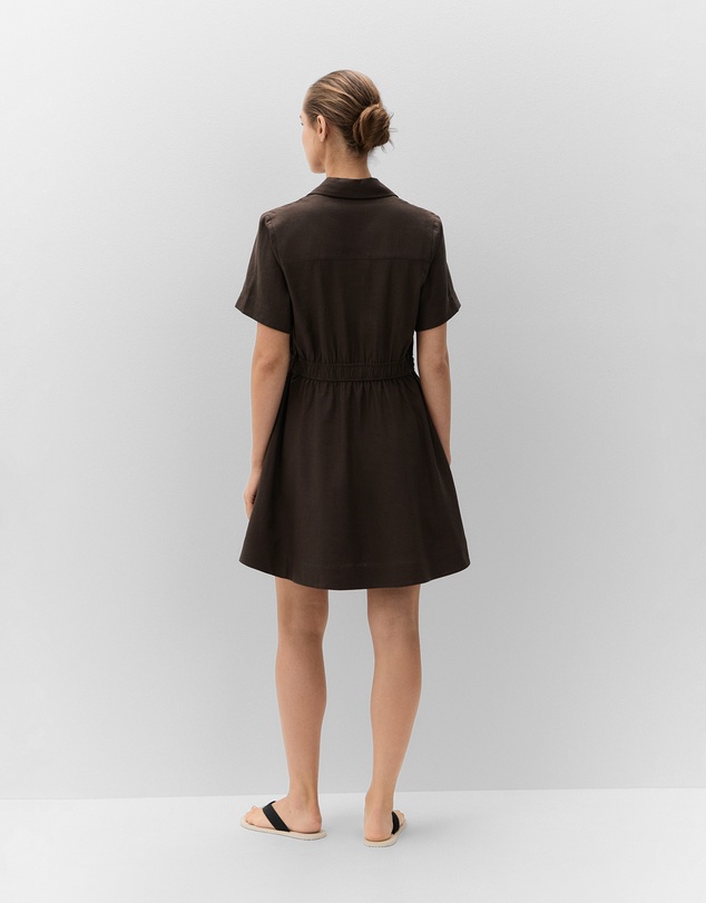 UNISON - Collared V Neck Dress