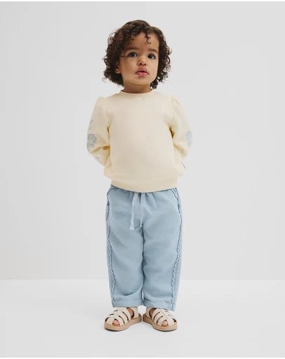 Country Road - Scalloped Chambray Pant