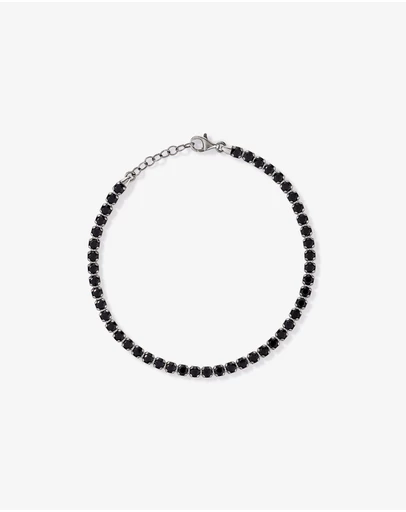 Michael Hill - Black Spinel Tennis Bracelet in Sterling Silver