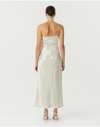 Third Form - Satin Gather One Shoulder Dress