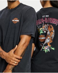 Harley-Davidson - SS VJ FB Tiger Print Tee - ICONIC EXCLUSIVE
