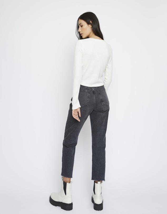 Glamorous - V-Neck Long Sleeve Top