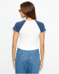 Dazie - Playball Short Sleeve Raglan T-Shirt