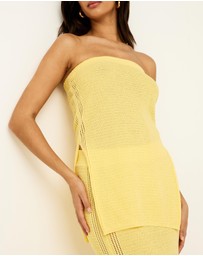 Dazie - St Tropez Knit Strapless Top