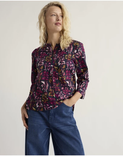 Seasalt - Watercolour Sketch 3/4 Sleeve Top in GOTS-Certified Organic Cotton