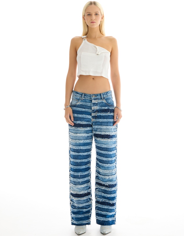 THE TALES - The Tales Reworked Panelled Denim Jeans