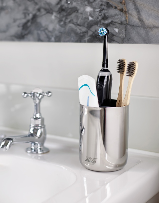 Joseph Joseph - EasyStore™ Luxe Stainless Steel Toothbrush Caddy