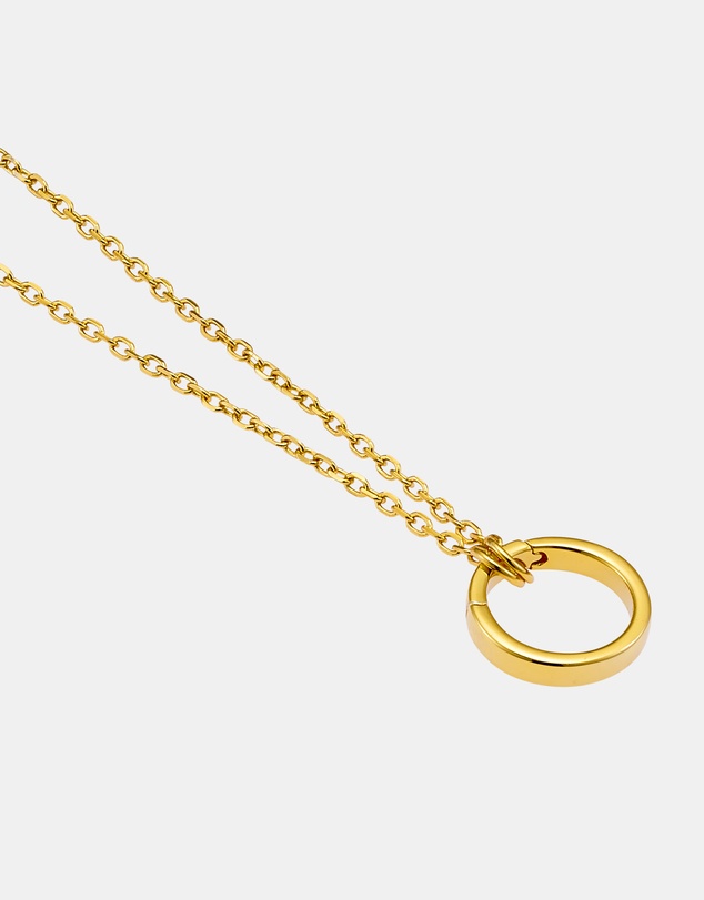 Zoe Olivia - 14K Gold Vermeil 'O' Thin Charm Necklace