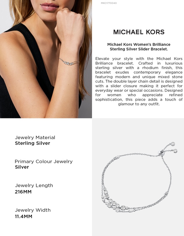 Michael Kors - Brilliance Silver Tone Bracelet