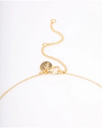 Lovisa - Gold Plated Cubic Zirconia Lariat Y-Shaped Necklace