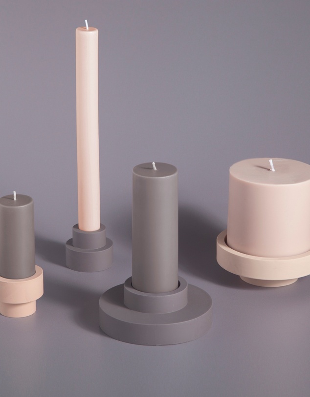porter green - flipp lrg silicone unbreakable candle holder set