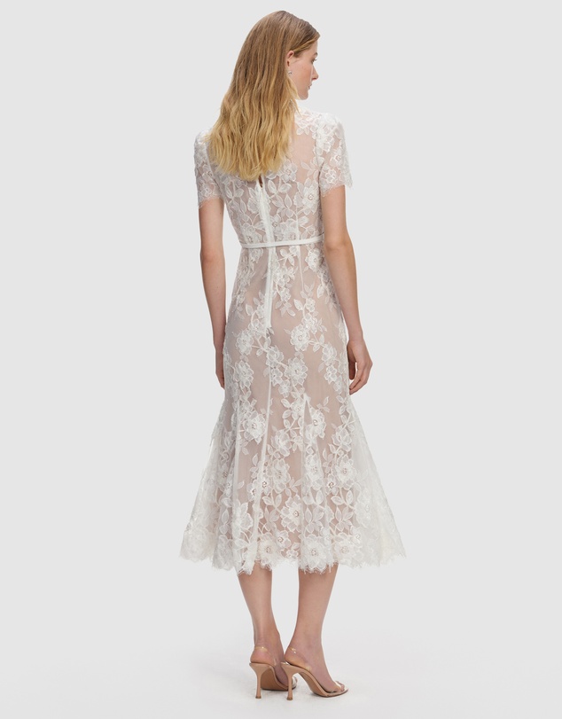 Self Portrait - Sequin Lace Midi Dress
