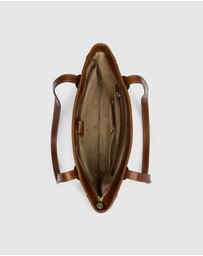Florence - The Amelia Tan Leather Tote Work Bag