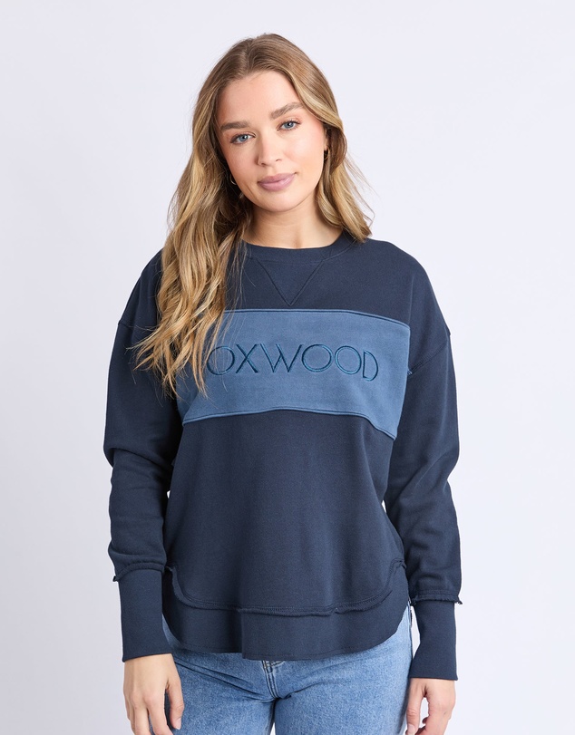 Foxwood - Simplified Tonal Crew Navy