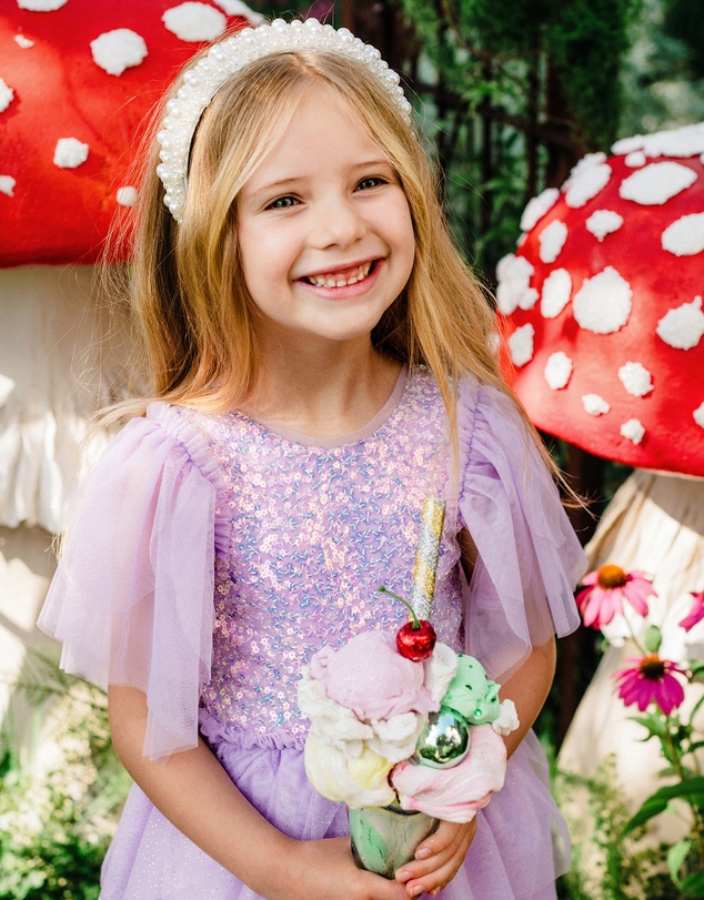 Fleur Harris - 'The Magic Faraway Tree' Sequin Fairy Dress in Lilac