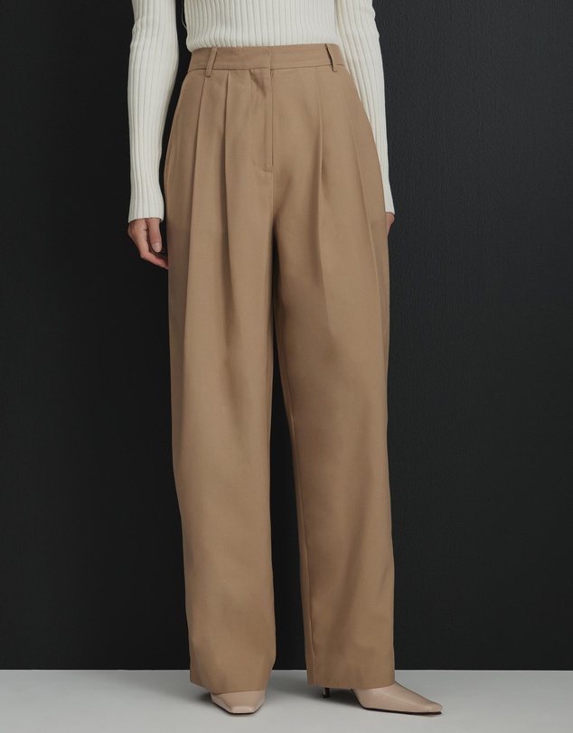 AERE - Ayame Pleated Wide Leg Pants