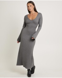 Subtitled - Sophie Long Sleeve Rib Knit Dress