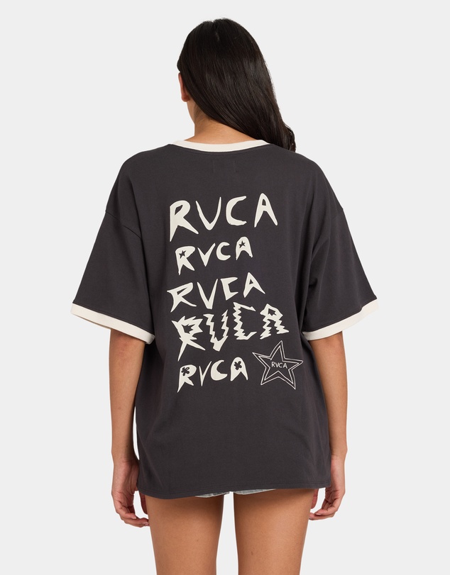 RVCA - Womens Dani Miller Oversized Ringer Oversized T-Shirt