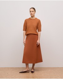 Trenery - Double Faced Wool Skirt in Sierra