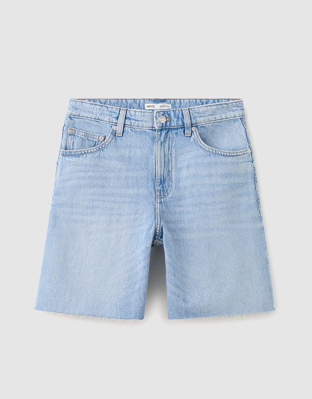 M.N.G - Straight Low-Rise Denim Bermuda Shorts