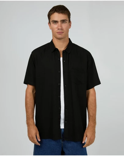 Silent Theory - Textured Linen Ss Shirt