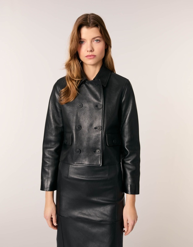 Maje - Vaban Leather Blazer