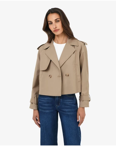 Forcast - Collins Cropped Trench Coat