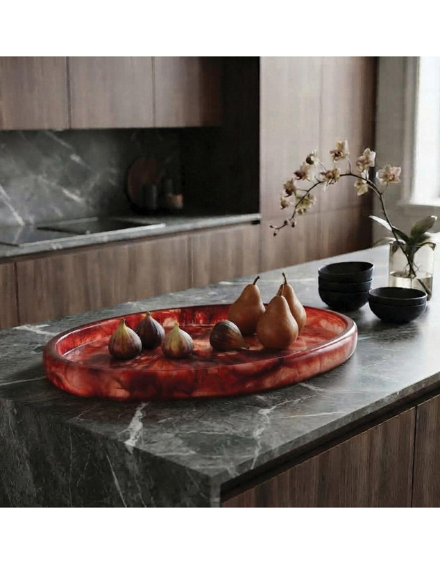 Urban Attitude - Urban Attitude MIA Extra Large Bowl Height 6cm, Width 37cm, Length 49cm - Berry Red