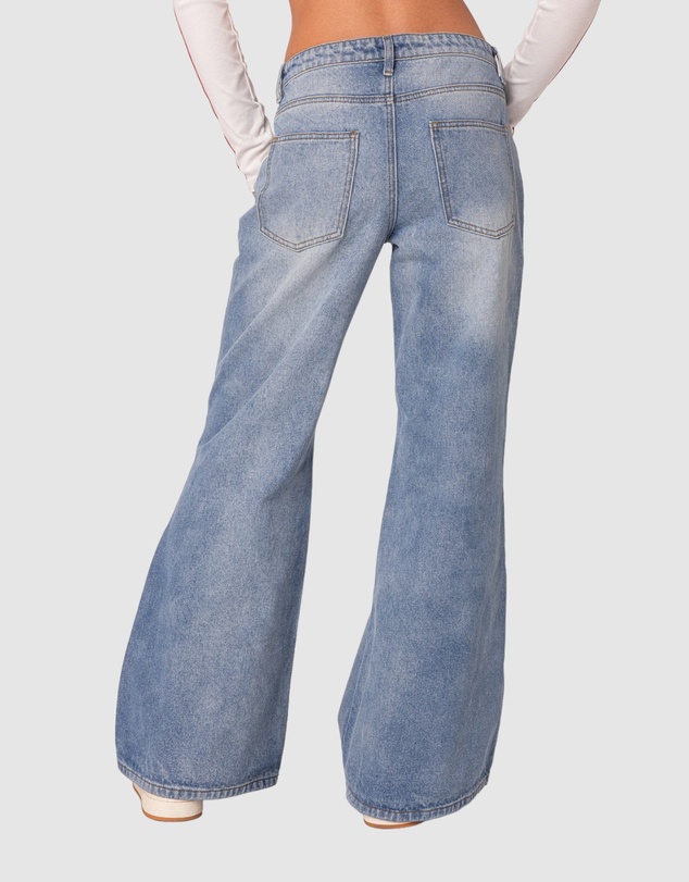 EDIKTED - Low Rise Wide Leg Jeans