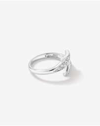 Michael Hill - Cubic Zirconia Pointed Open Bypass Ring in Sterling Silver
